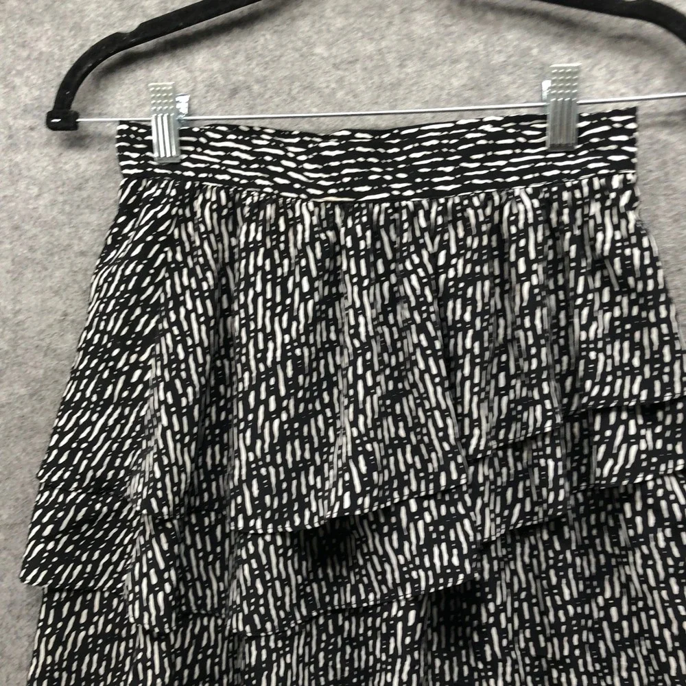 Vintage Y2K Hanna Grace Black White Tiered Ruffle Mini Skirt S Indie Sleaze Punk